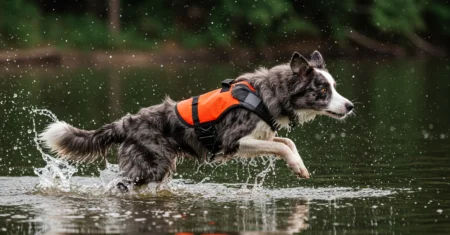 Por que seu cão amante da água precisa de um colete salva-vidas