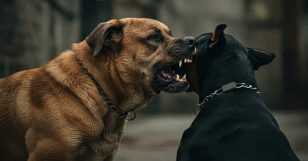 O que faz alguns cães atacarem outros cães amigáveis?